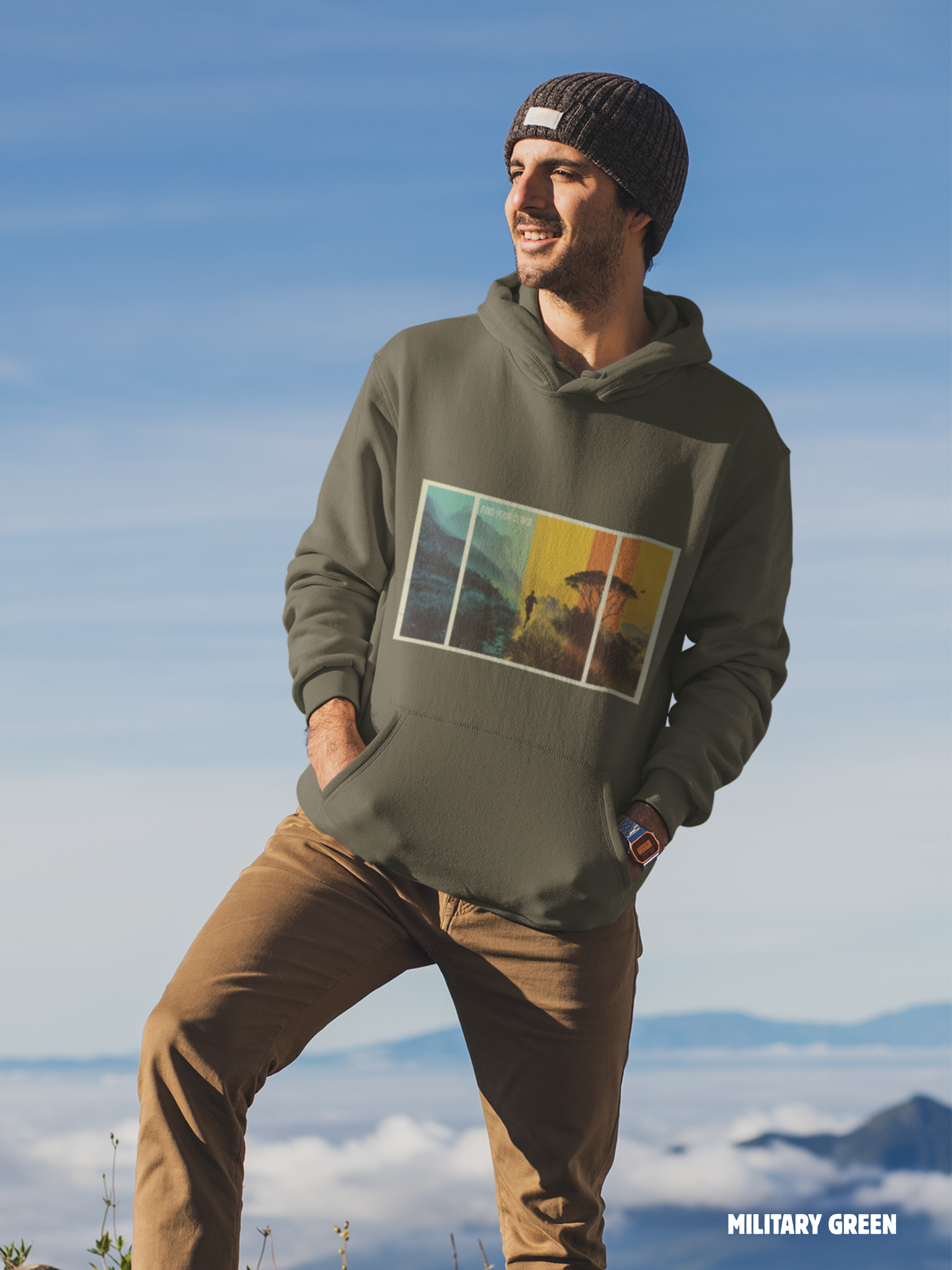 3 Panel Retro Vibe Hoodie