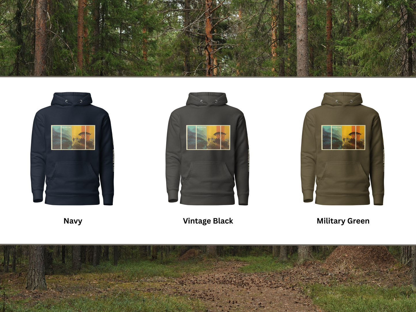 3 Panel Retro Vibe Hoodie