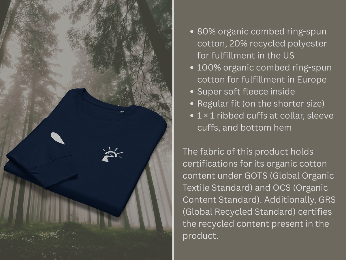 Love the Trail Embroidered Organic Sweatshirt