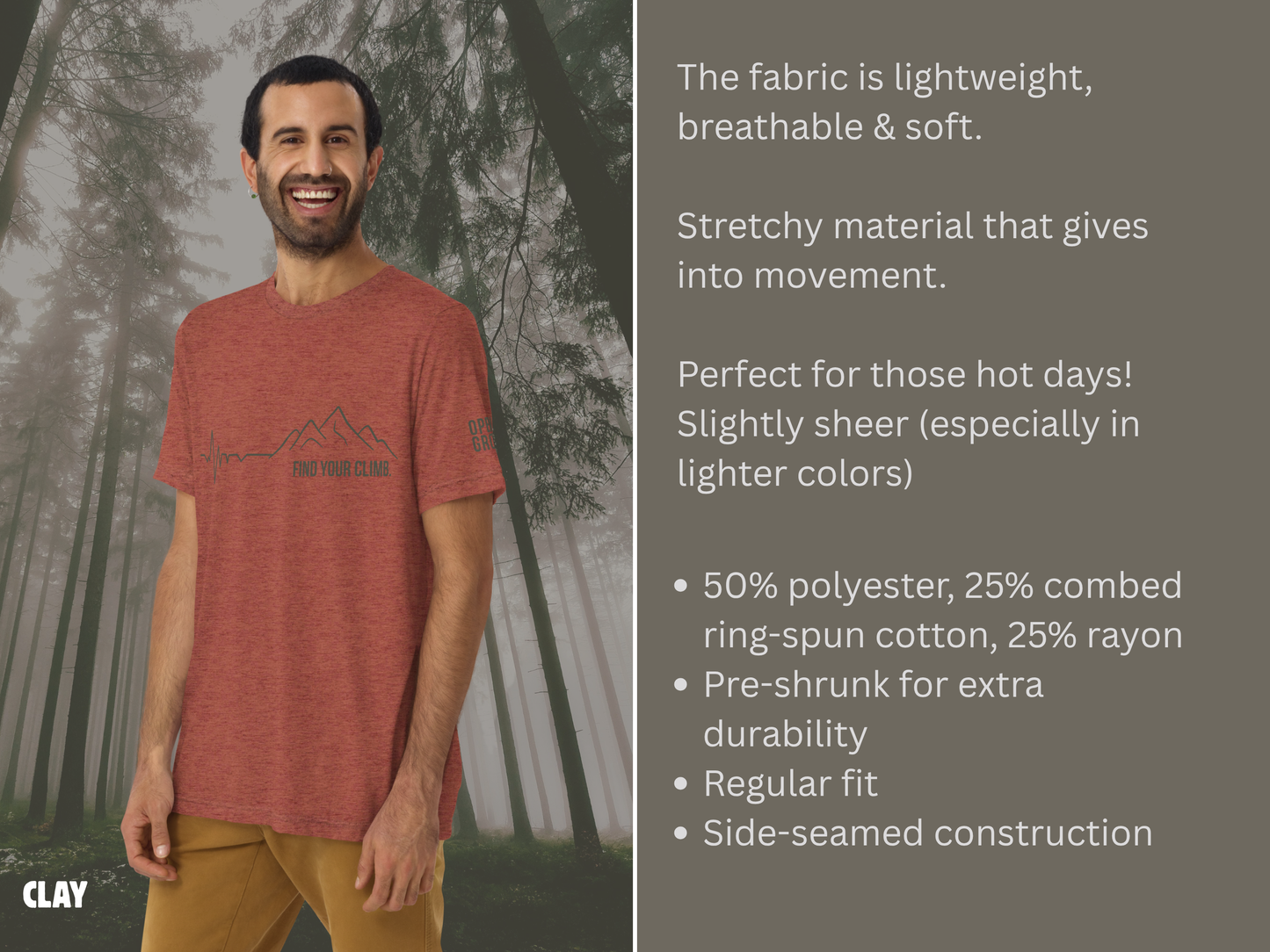 Mountain Heartbeat Tri-Blend Graphic Tee