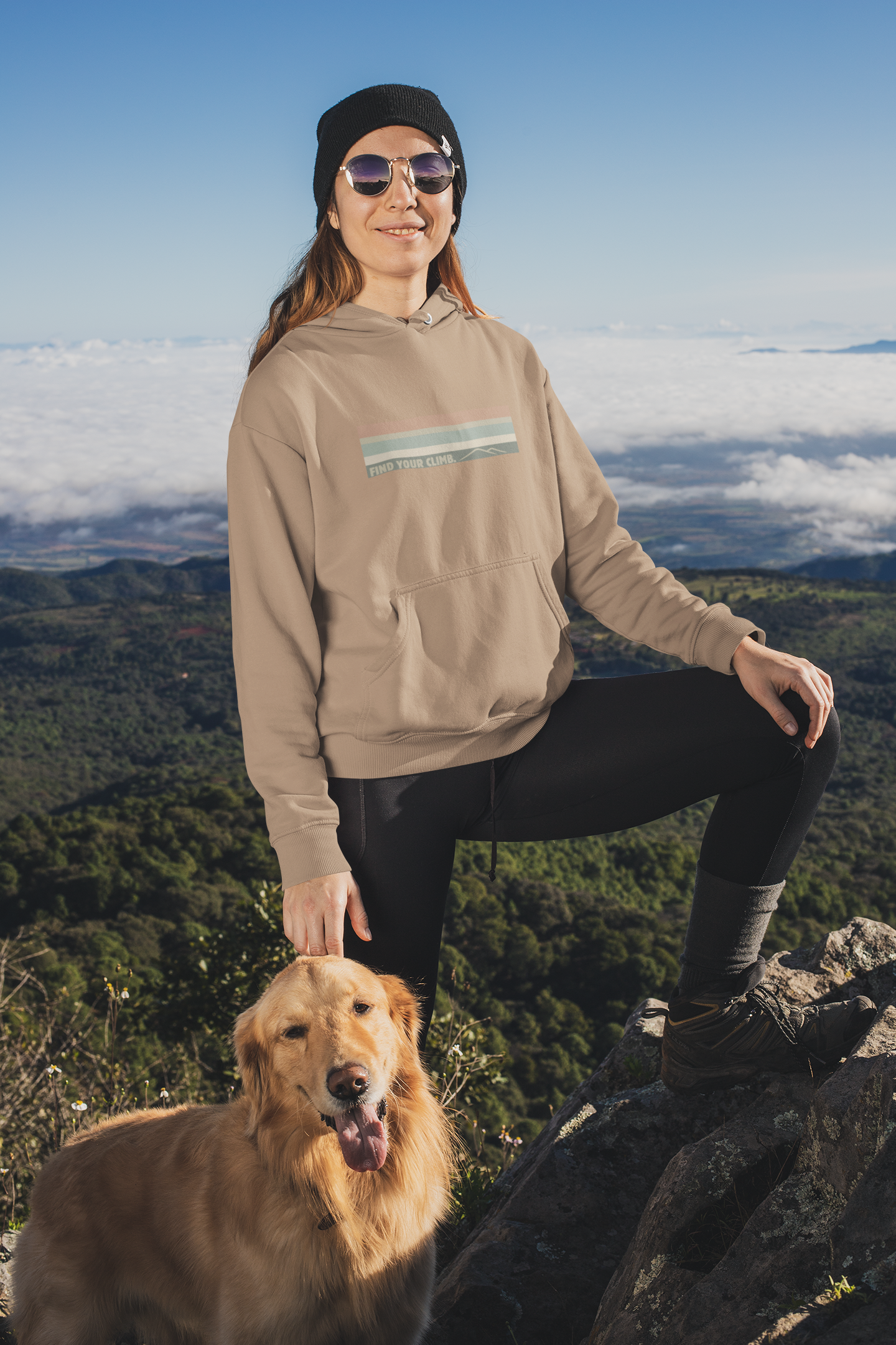 Find Your Climb Rainbow Hoodie